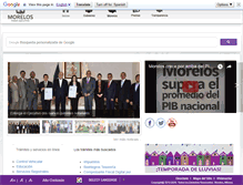Tablet Screenshot of morelos.gob.mx